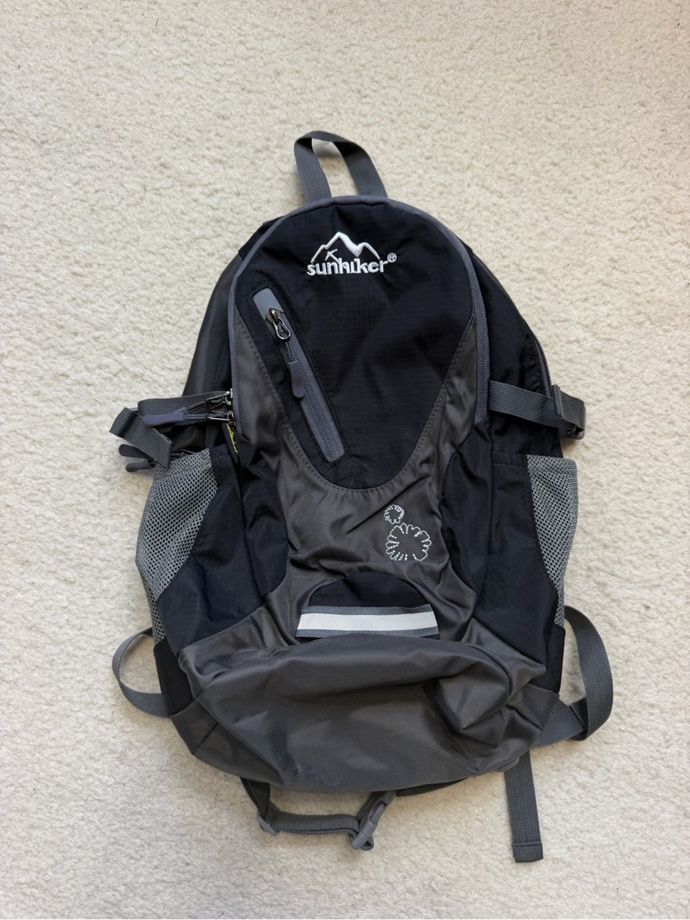 Sunhiker Hiking Backpack Black Gray Lightweight Daypack Hydration Outdoor